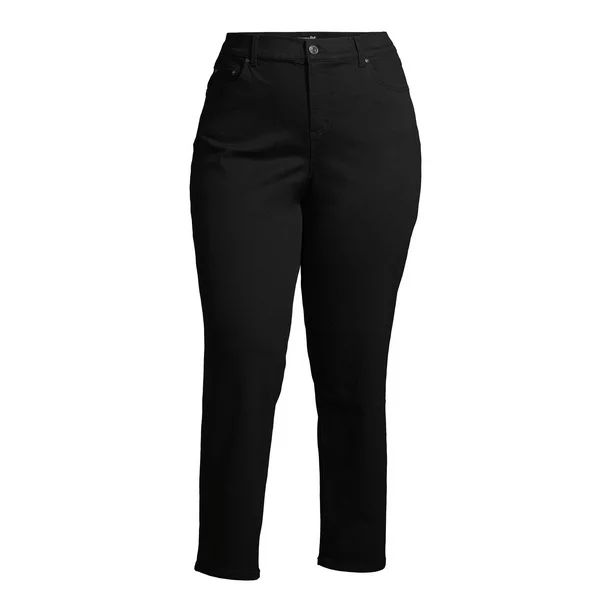 Terra & Sky Women's Plus Size Core Denim Straight Jeans - Walmart.com | Walmart (US)