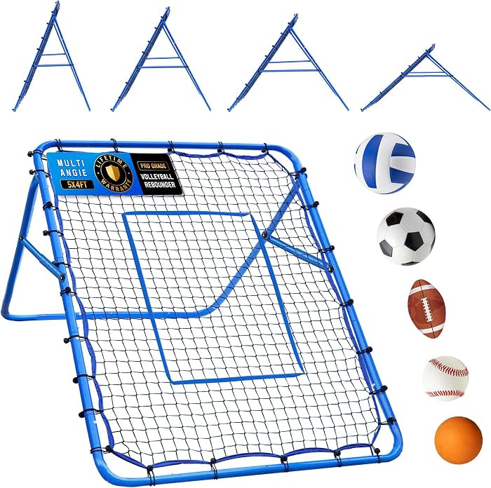 Volleyball Baseball Rebounder Net, Softball Rebounder Pitchback Net Quick Adjustments, Quick Adju... | Amazon (US)