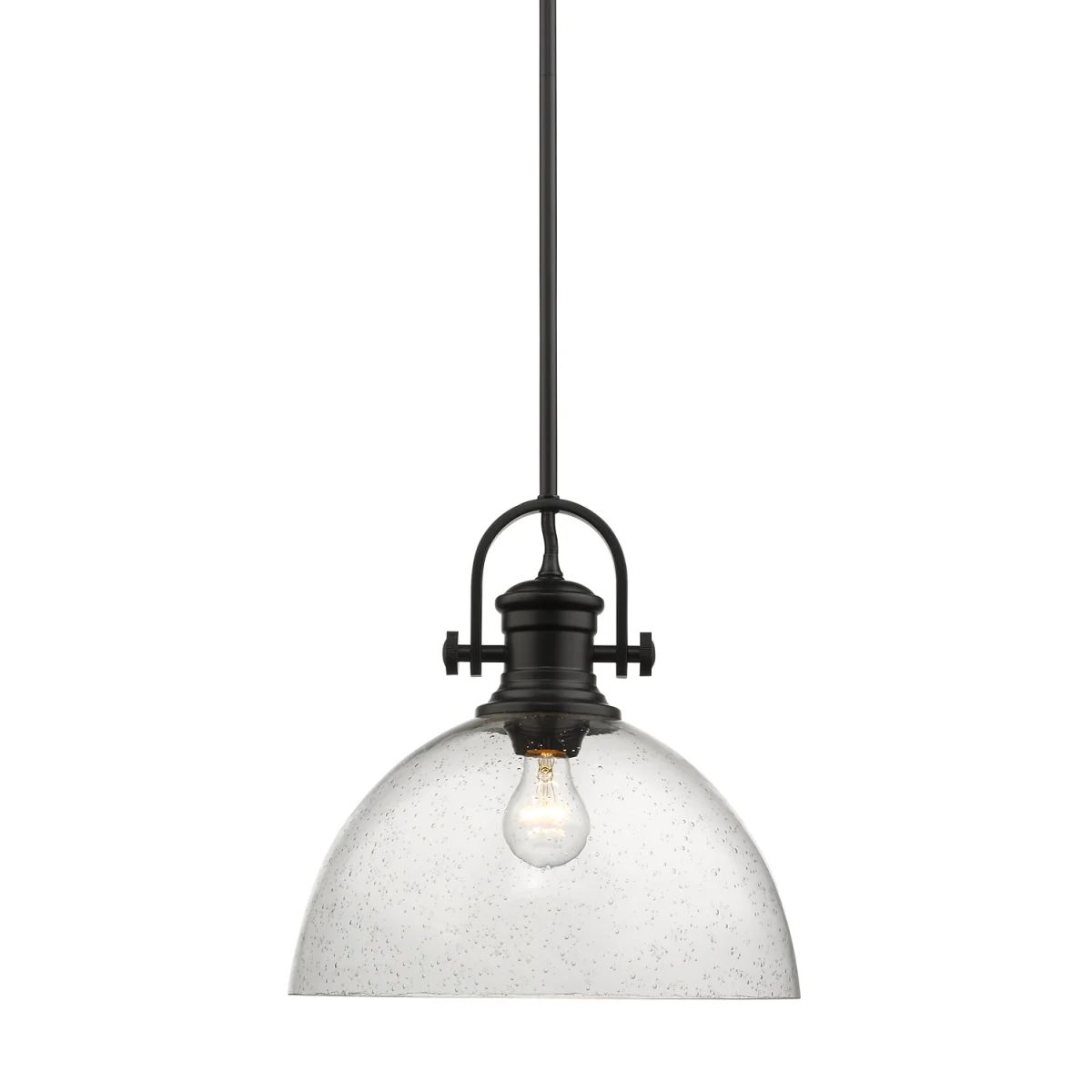 Hines Single Light 13-1/2" Wide Pendant with Seeded Glass Shade | Build.com, Inc.