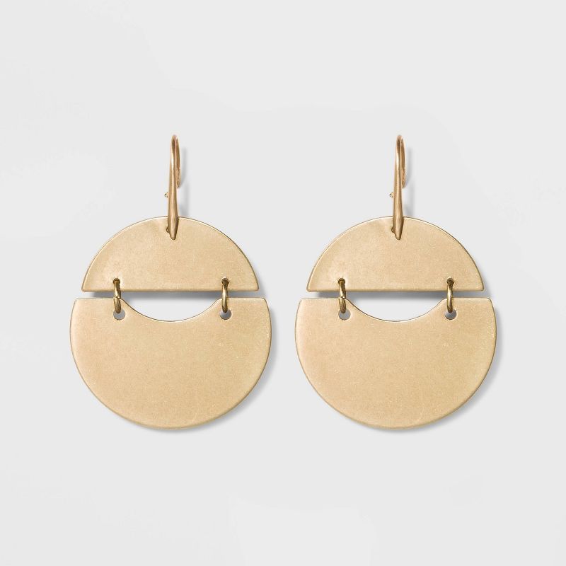 Rounded Shaky Drop Earrings - Universal Thread™ Gold | Target