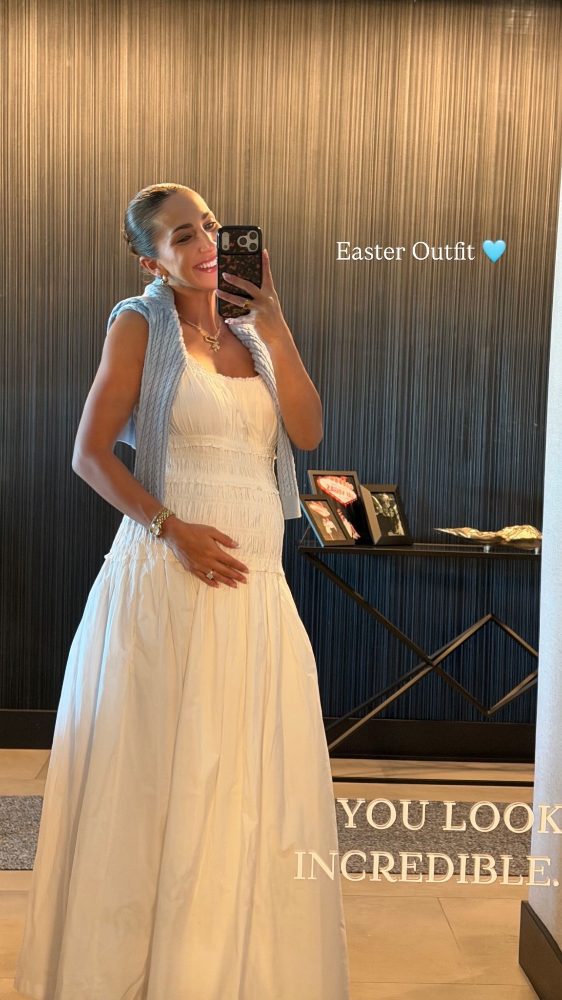 Easter Outfit 🩵 Love this Abercrombie maxi sundress! The drop waistline is so chic! It’s stretchy too so great for the bump! I’m wearing a medium 

#LTKootd #LTKSeasonal #LTKBump