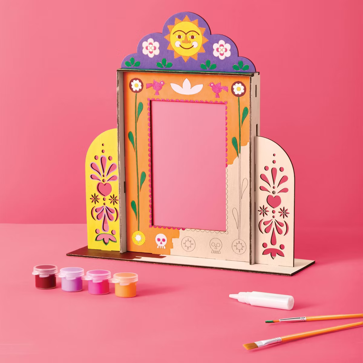 Día de Muertos Craft Wood Mini Ofrenda Painting Kit - Mondo Llama™ | Target