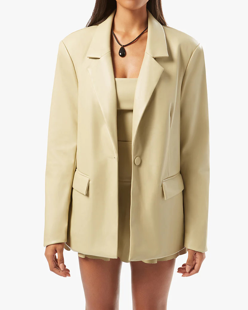 Vegan Leather Blazer | We Wore What