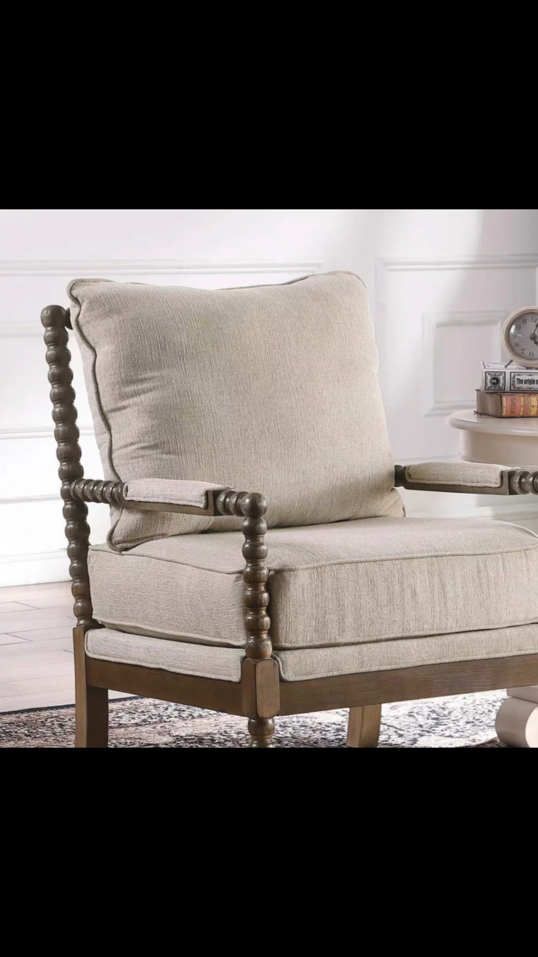 The solid wood frame with beautiful spindle detailing allows you to enjoy traditional style as well as create a designer feel to your decoration. Deep, cozy cushions keep you comfortable and relaxed. The inner coil spring cushion is surrounded by dense foam and sinuous spring supports that will keep your chair lasting for years to come. Please note the number of chairs for sale in this link is one.  



#LTKSaleAlert #LTKHome