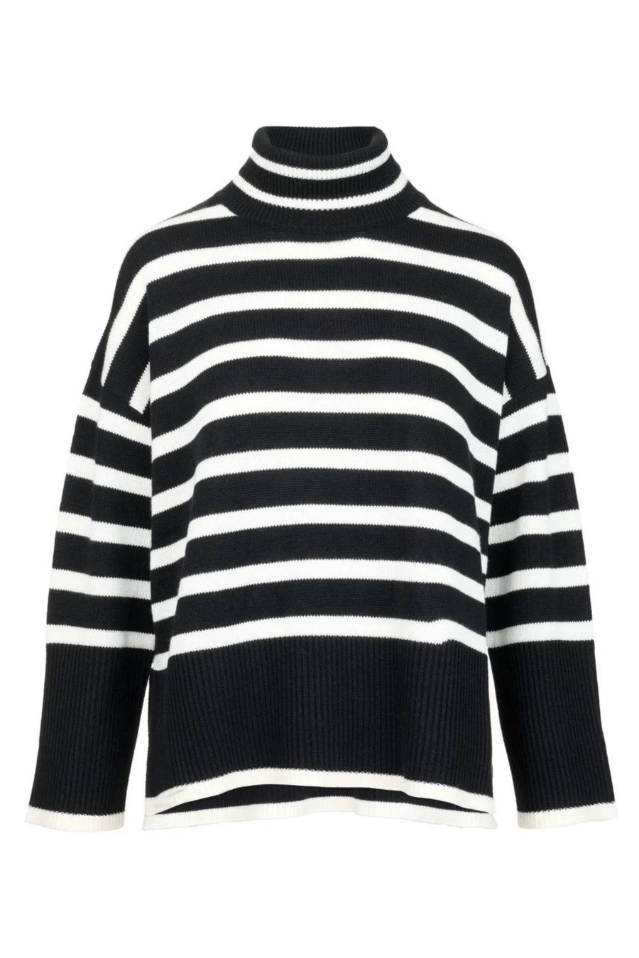 The Striped Sweater in Black | Popski London
