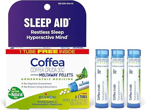 Boiron Coffea Cruda 30C Homeopathic Sleep Aid for Restless Sleep, Mental Hyperactivity, Racing Th... | Amazon (US)