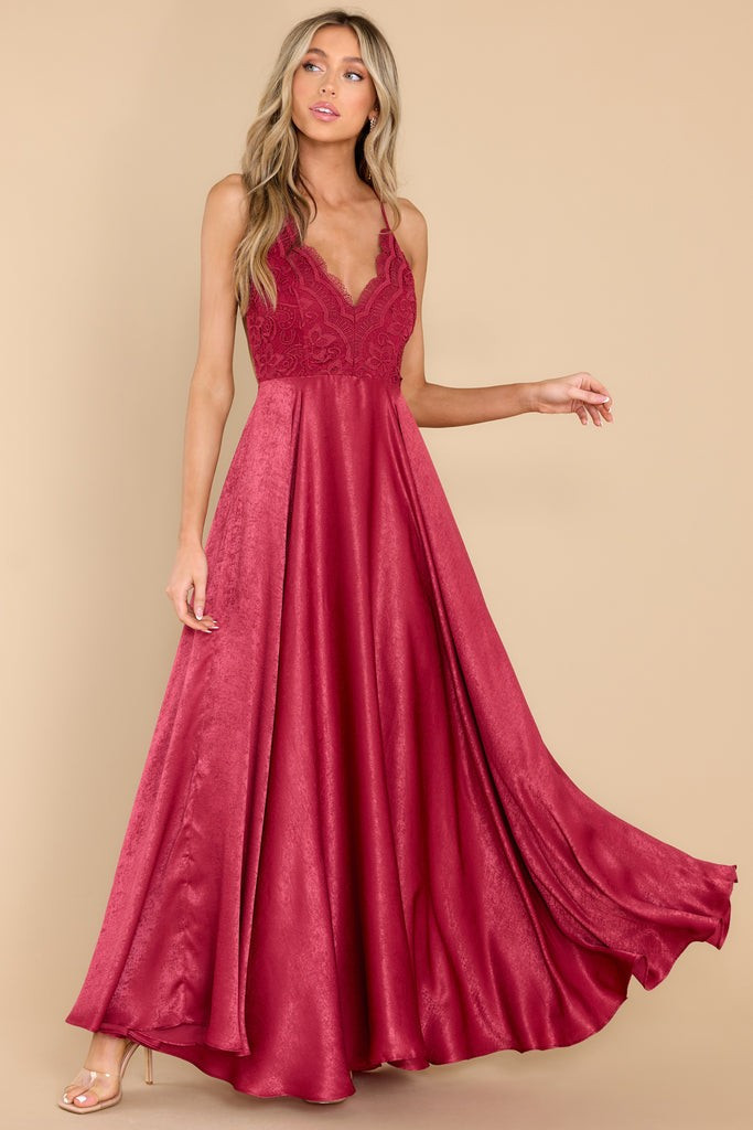 Presence Of Love Cranberry Maxi Dress | Red Dress 