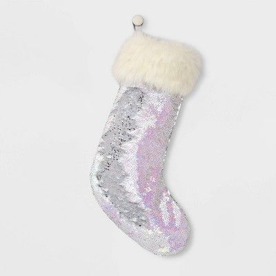 Iridescent Magic Sequin Christmas Stocking - Wondershop&#8482; | Target