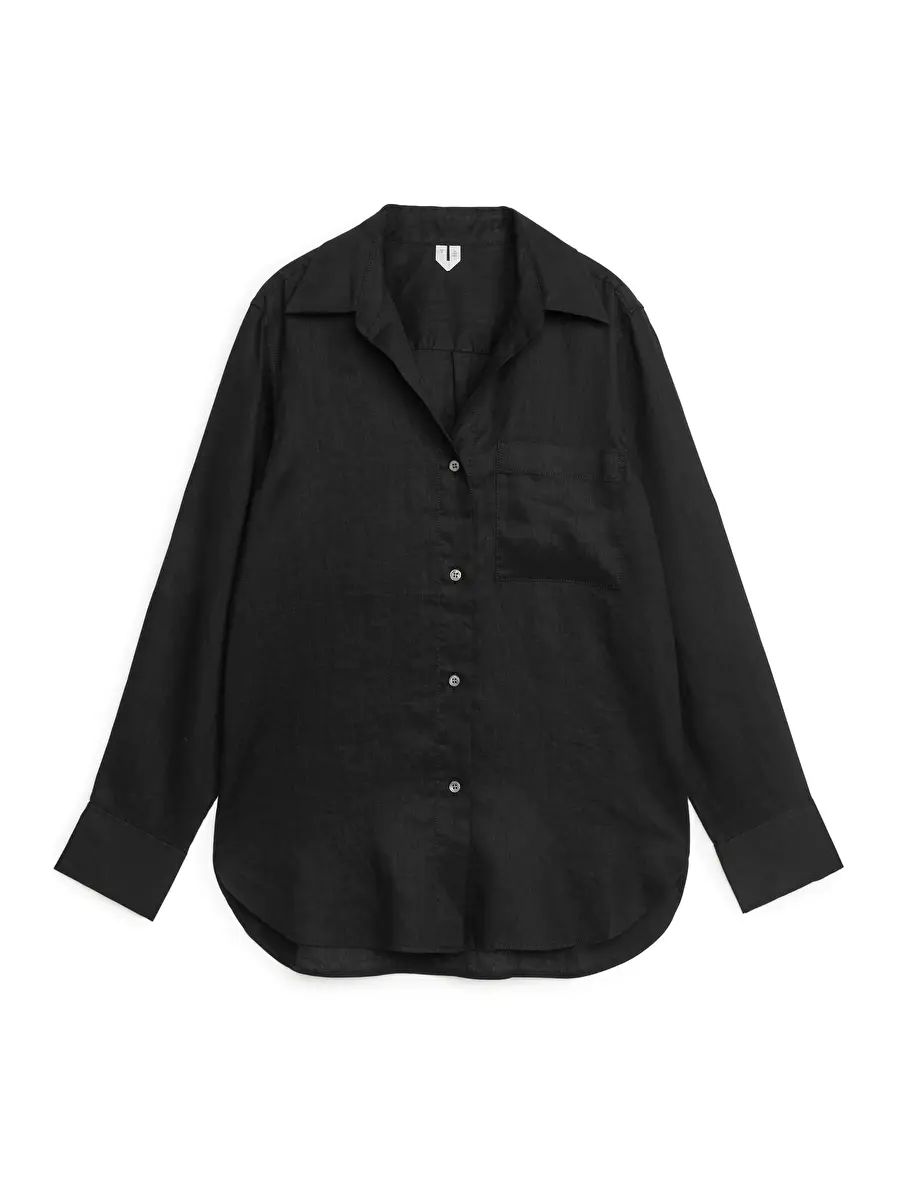 Linen Shirt - Black - ARKET GB | ARKET (US&UK)