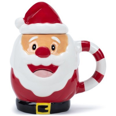 100 North ESNCHMG-ST Jolly Red Santa Claus Christmas Character 17 ounce Glossy Ceramic Coffee Tea Cup Mug For Your Favorite Morning Brew | Target