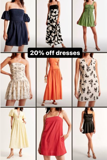 Abercrombie dresses 20% off. Summer dresses. 

#LTKSeasonal #LTKSaleAlert #LTKOver40
