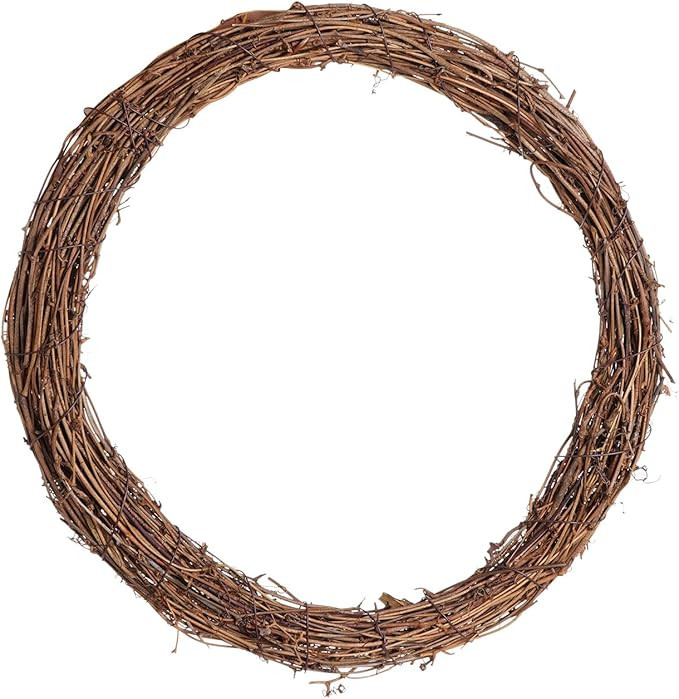 Grapevine Wreath Set, Marrywindix 1 Piece Natural Vine Branch Wreath Christmas DIY Rattan Wreath ... | Amazon (US)