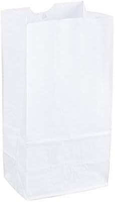 Perfect Stix 4lb Kraft White Paper Bags - Pack of 100ct (Kraft White Bag 4-100) | Amazon (US)