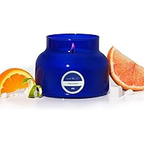 Capri Blue Volcano Scented Candles - Luxury Glass Jar Candles for Home Scented with Tropical Fruit & Sugared Citrus - Soy Wax Blend - Blue Color (19 oz) | Amazon (US)