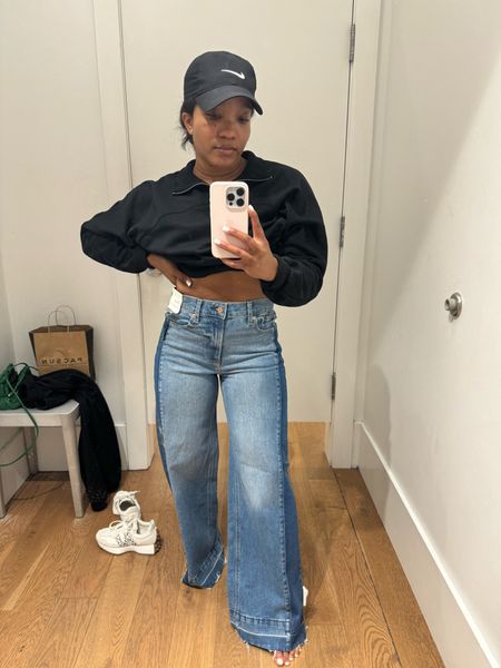 Two words. Two toned. HOW CUTE are these wide leg jeans? And they are an extra 40% off when you add to cart! Y’all know I love when I can add something that is unexpected and unique to my wardrobe! I’m wearing a size 26 Regular here. 

#LTKfindsunder100 #LTKsalealert
