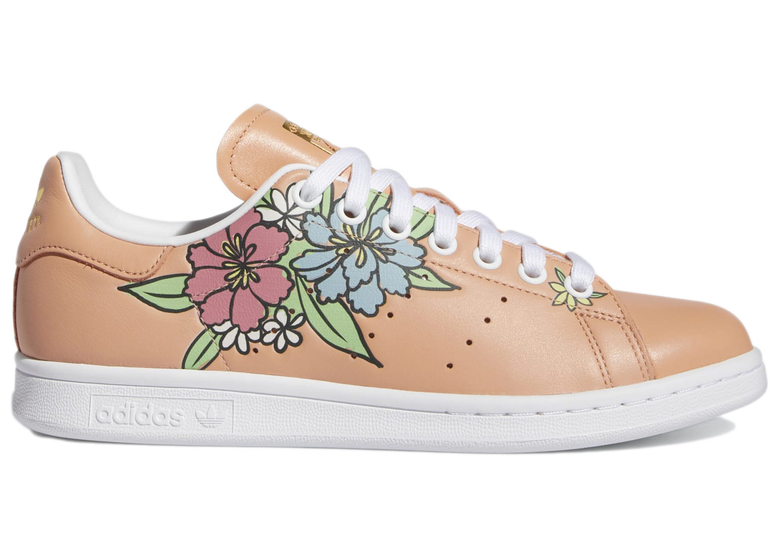 Adidas Stan Smith Amber Blush Floral (Women's) Sneakers in Ambient Blush/Cloud White | StockX
