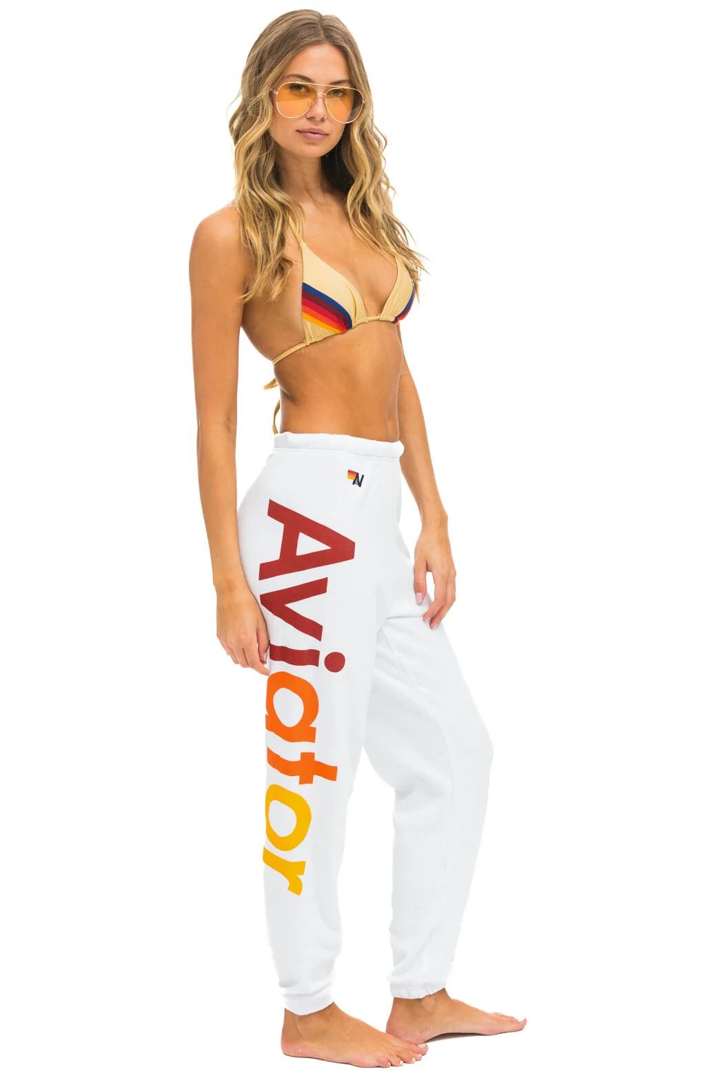 AVIATOR NATION 2 SWEATPANTS - WHITE | Aviator Nation