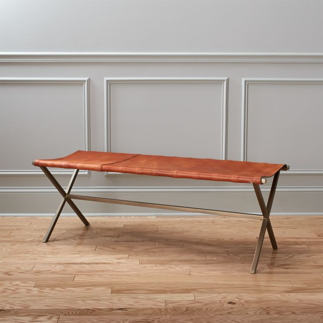 Leather Director's Bench | CB2