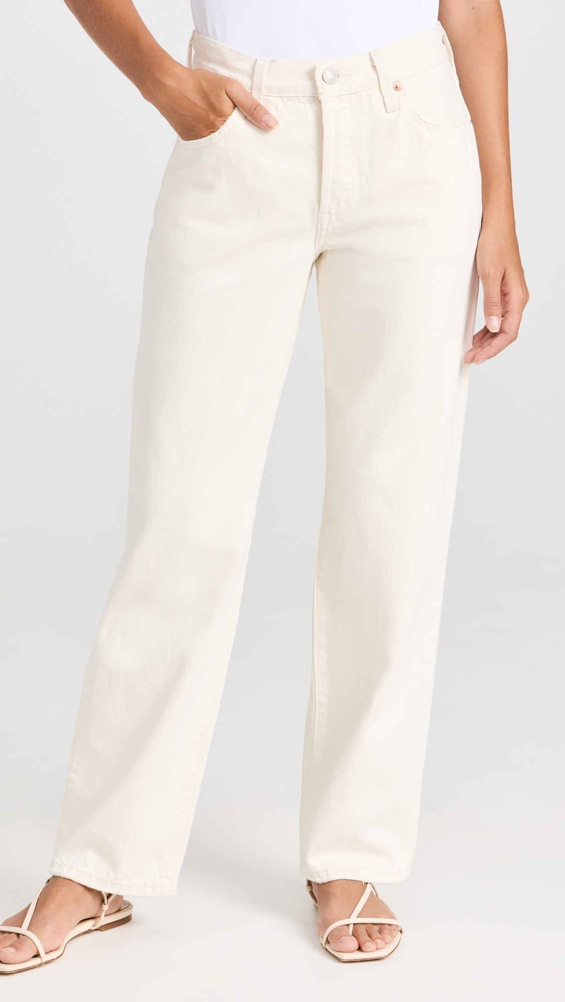 Levi's 501 90s Jeans Ecru White 24 | Shopbop