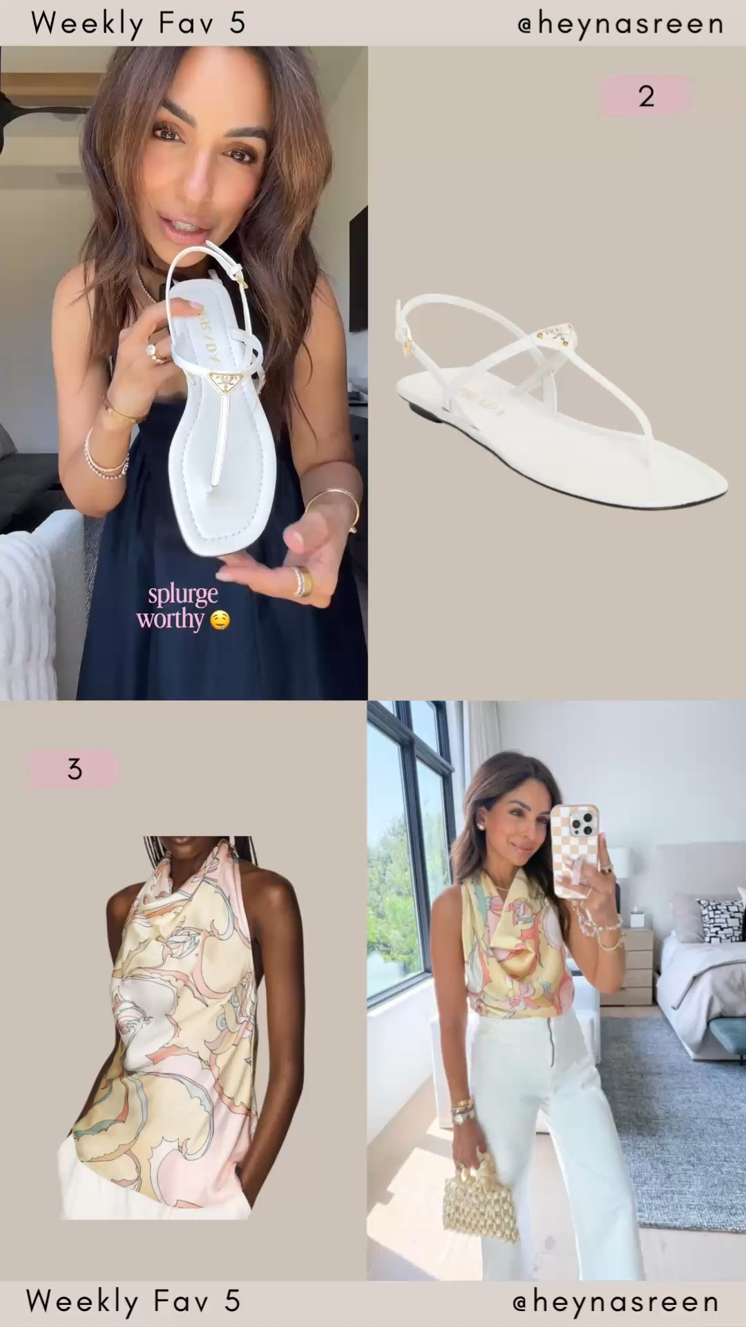 Fav 5:
#2: Prada sandals
#3: Anthropologie top