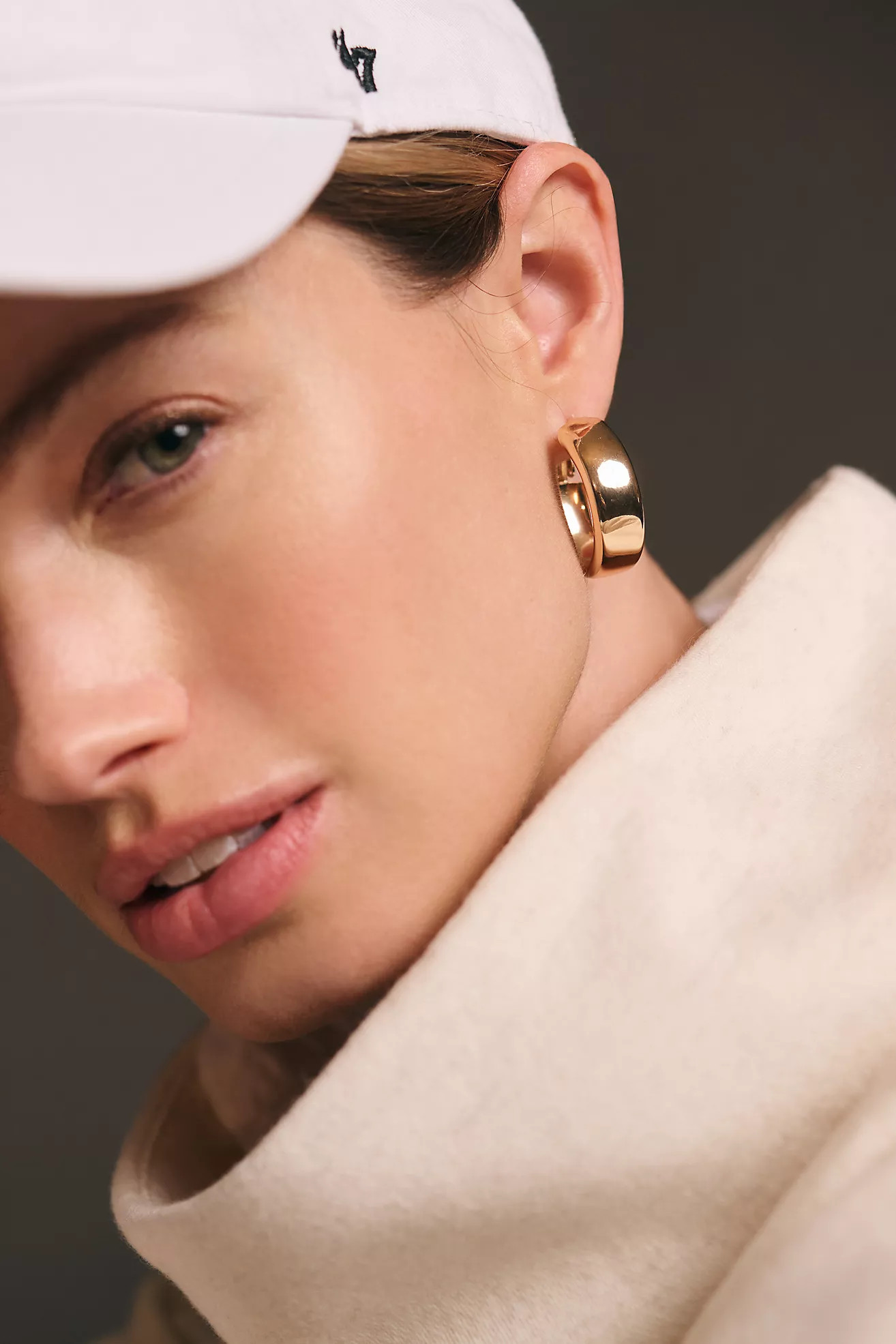 Mini Classic Wide Hoop Earrings | Anthropologie (US)