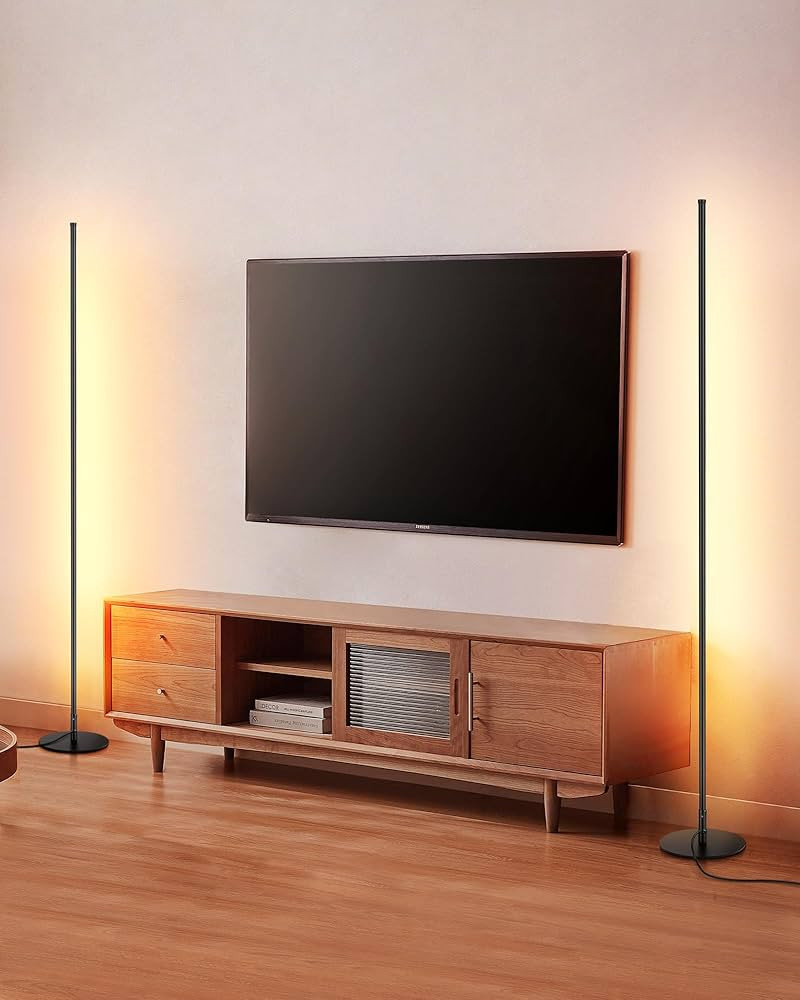 DEWENWILS 57.5" Minimalist LED Corner Floor Lamp, Set of 2 Modern Dimmable Mood Lighting, Standin... | Amazon (US)
