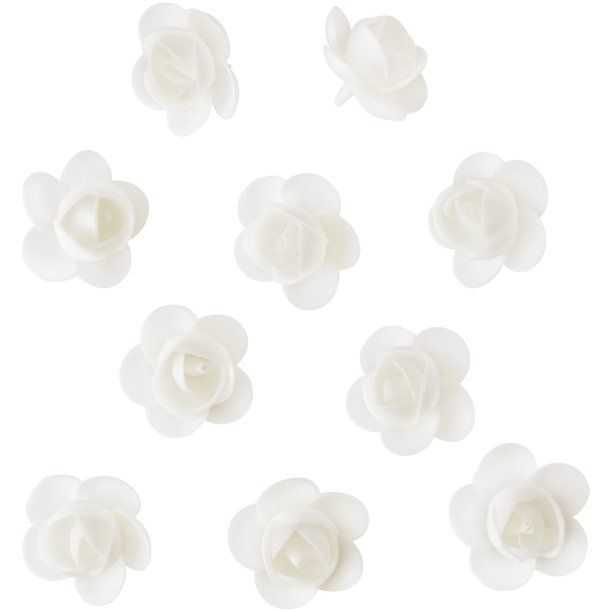 Wilton White Rose Wafer Decorations, 10-Count | Walmart (US)