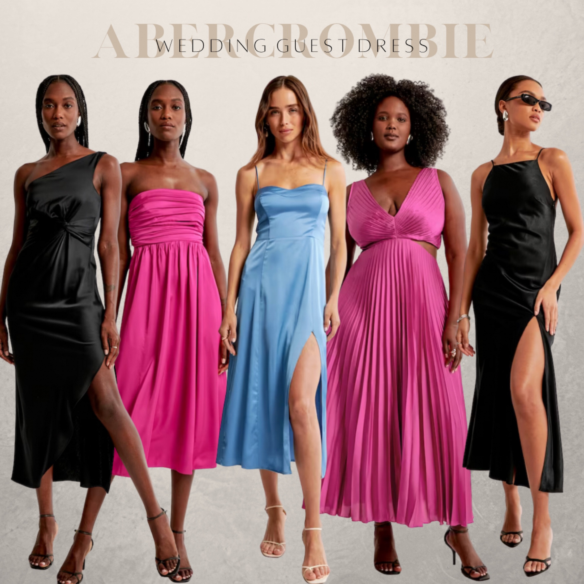 Weeding guest dress, party dress, midi dress, pink dress, blue dress, black dress, cocktail dress, satin dress 