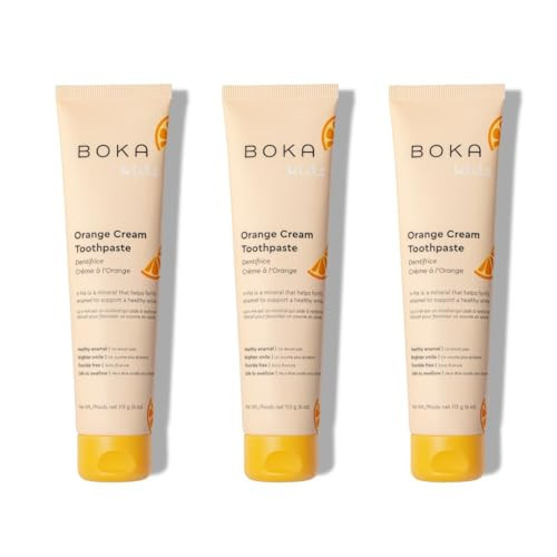 Boka Fluoride Free Toothpaste Nano Hydroxyapatite Toothpaste - Orange Cream Flavor, 4 oz 3Pk US Manufactured | Amazon (US)