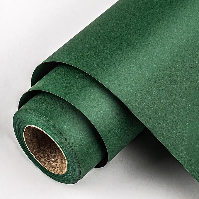 Matte Green Recycled Kraft Wrapping Paper - 46.8 Sq Ft Reversible Packing Moving Thick Paper Roll... | Amazon (US)
