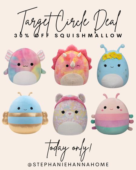 Today’s Target Circle Deal is 30% off Squishmallow! Stock up for birthday gifts!

#LTKkids #LTKxTarget #LTKsalealert