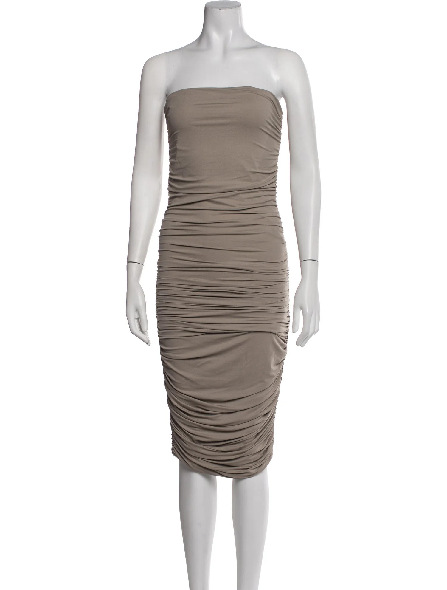 Michael Kors Collection Strapless Midi Length Dress w/ Tags | The RealReal