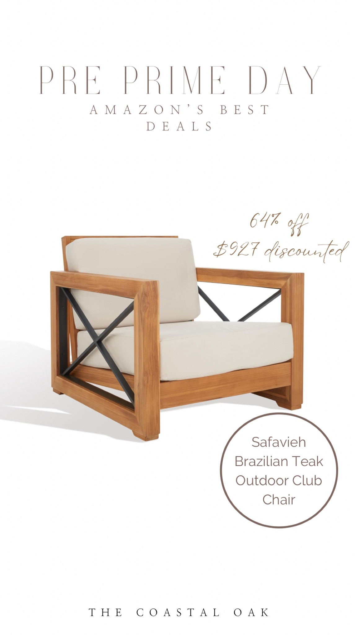 Grab this Safavieh Brazilian teak outdoor club chair on Prime Day deals for a MAJOR discount! 

#LTKSaleAlert #LTKSummerSales #LTKHome