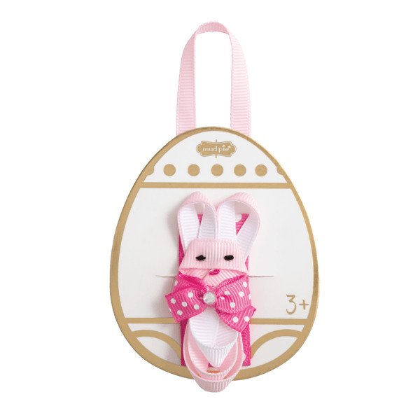 White Bunny Hair Clip | Mud Pie