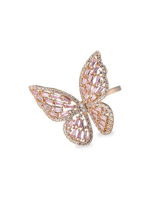 Luxe Goldtone & Crystal Butterfly Ring | Saks Fifth Avenue OFF 5TH