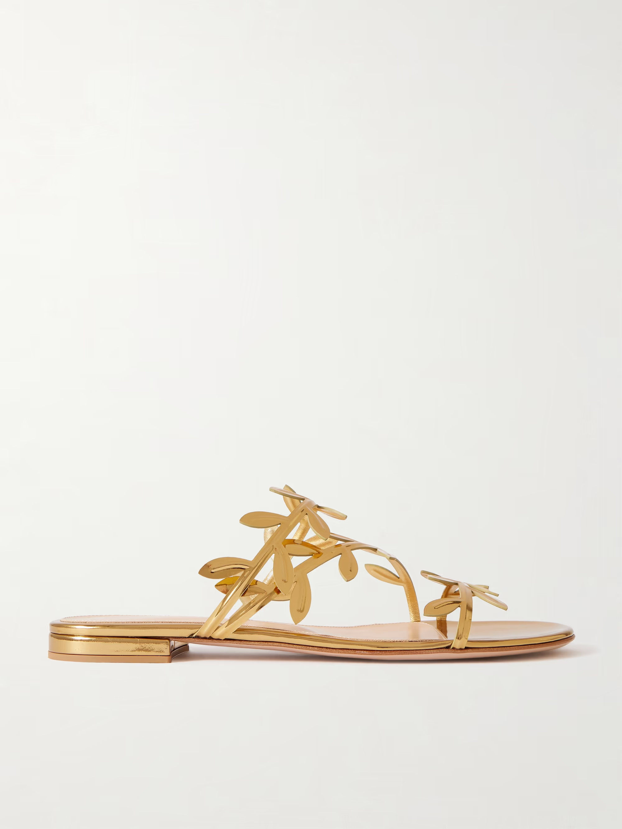 Metallic leather sandals | NET-A-PORTER (UK & EU)