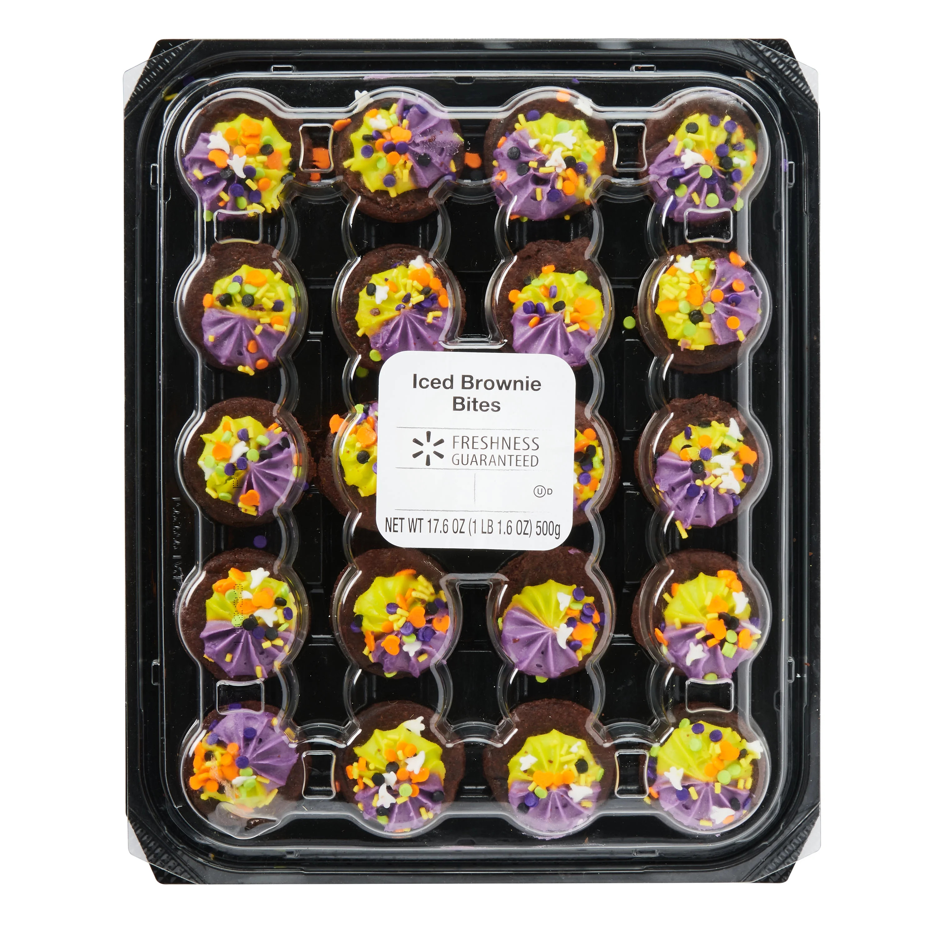 Freshness Guaranteed Halloween Iced Brownie Bites, 17.6 oz, 20 Count - Walmart.com | Walmart (US)