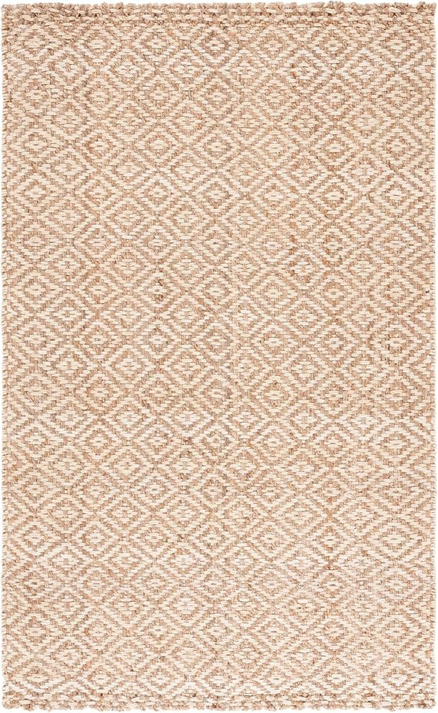 Martha Stewart x SAFAVIEH Area Rug Collection - 5' x 8', Ivory & Natural Brown, Handmade Jute, Fa... | Amazon (US)