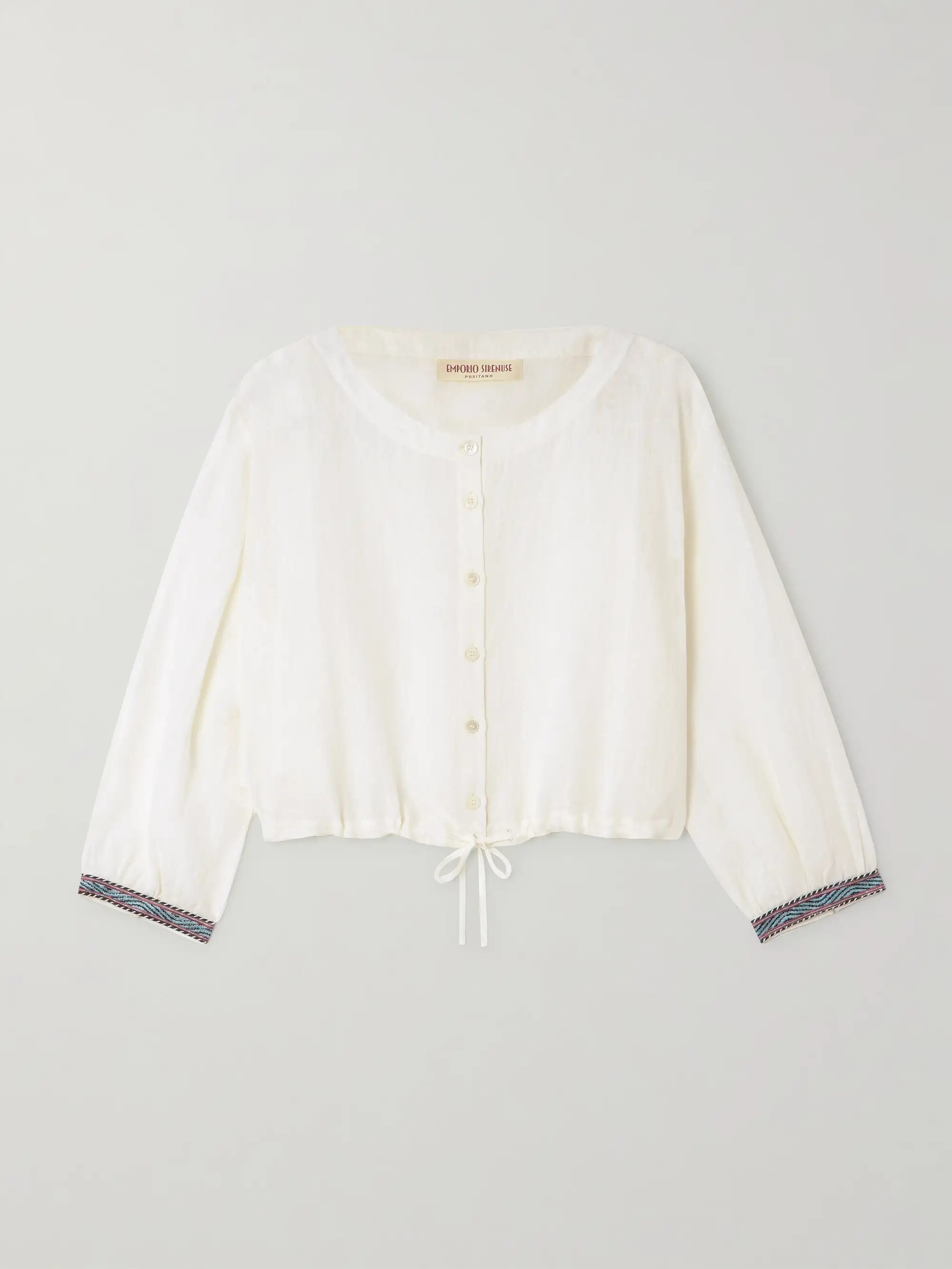 + NET SUSTAIN New Jinny cropped linen blouse | NET-A-PORTER (US)