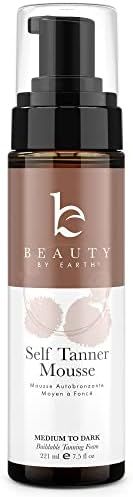 Beauty by Earth Self Tanner Mousse - Medium to Dark Fake Tan Sunless Tanner, Self Tanners Best Se... | Amazon (CA)