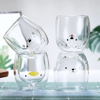 Cute Animal Double Walled Drinking Glass | Not On The High Street