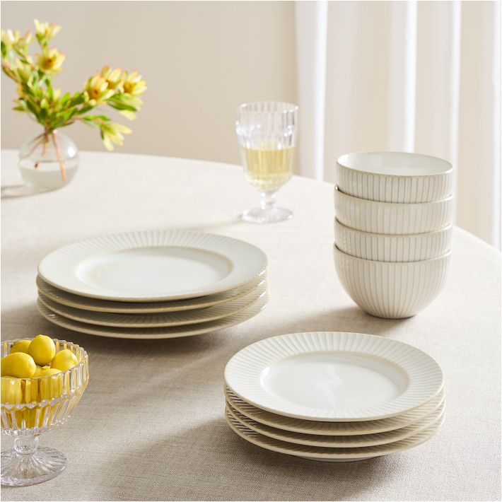 Textured Stoneware Dinner Plates | West Elm (US)