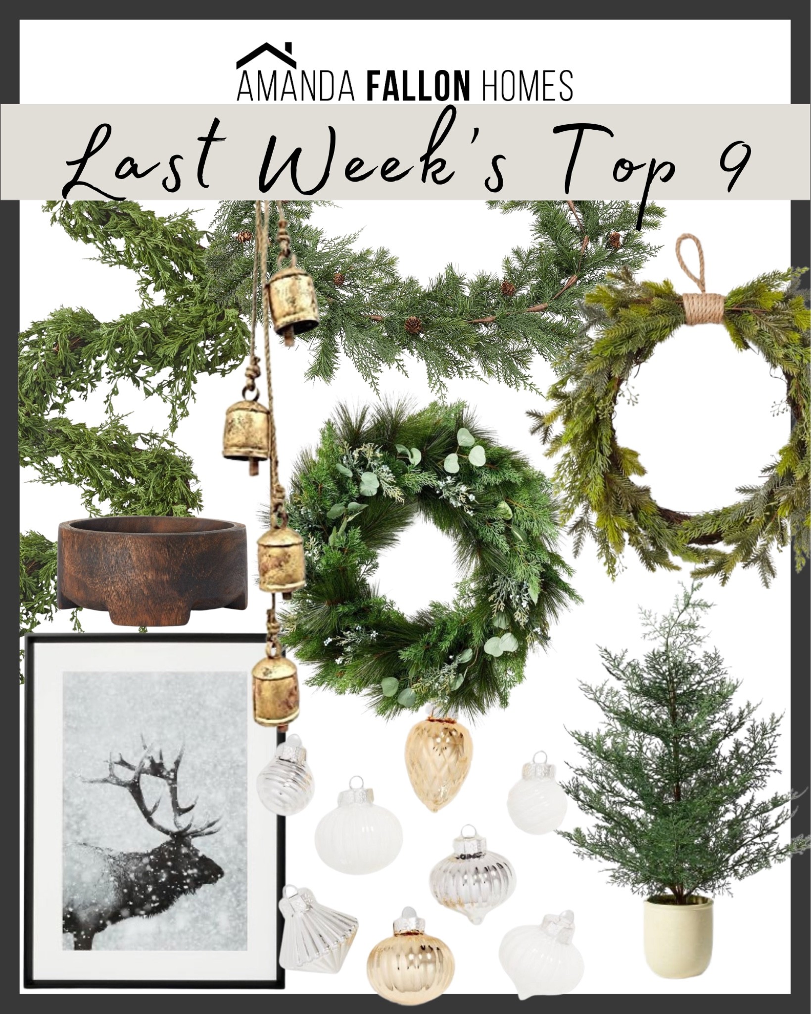 Last week’s home decor best sellers! Affordable holiday decor from Walmart & Target!

Christmas wreath. Realistic garland. Cedar garland. Neutral ornaments. Silver and gold. Holiday decor. Holiday art. Wooden bowl. Mini pine tree. Mini Christmas tree. Gold bells. Hanging bells decor.

#walmart #target

#LTKHoliday #LTKhome #LTKunder100