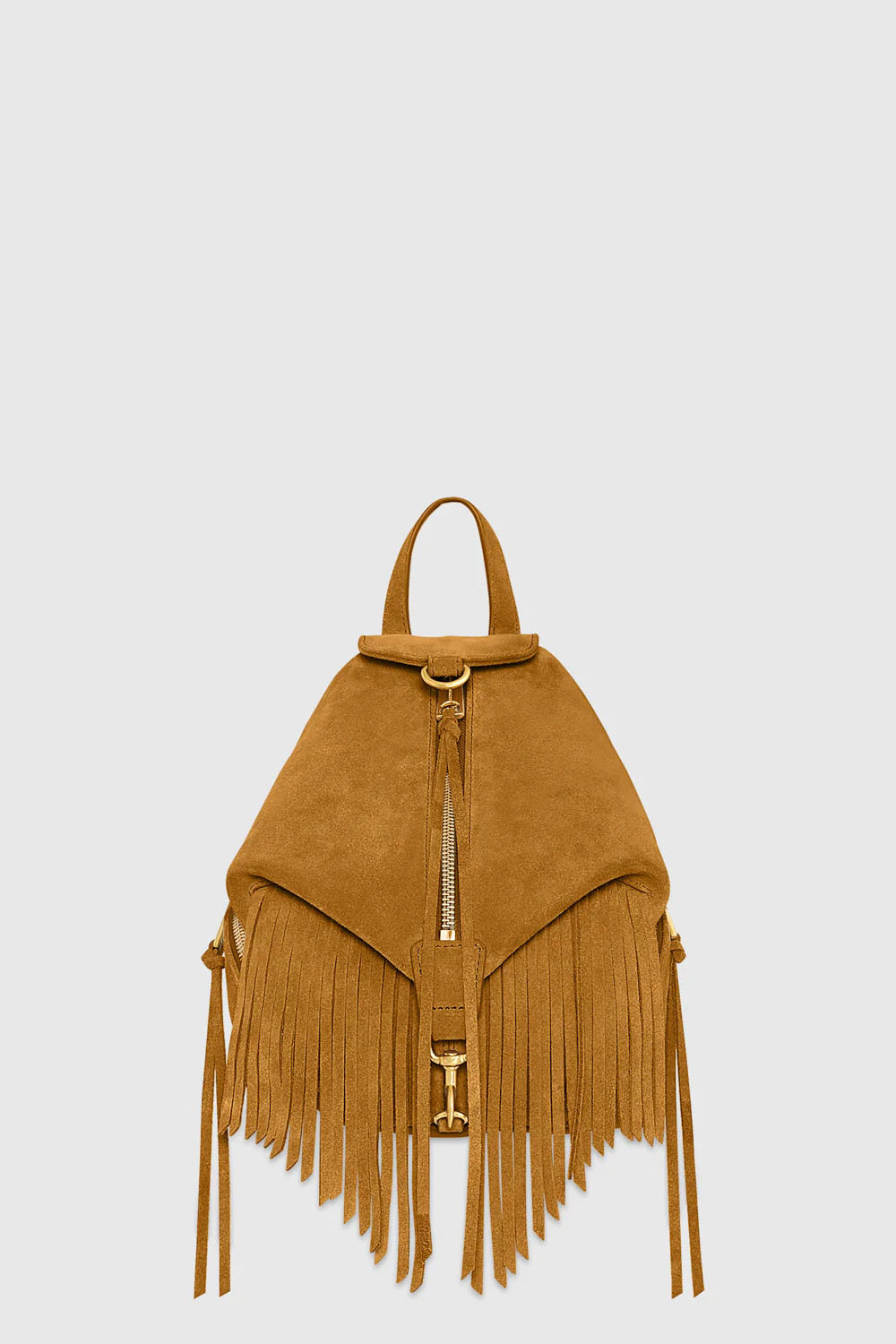 Rebecca Minkoff Convertible Mini Julian Backpack With Fringe Bag In Oro | Rebecca Minkoff