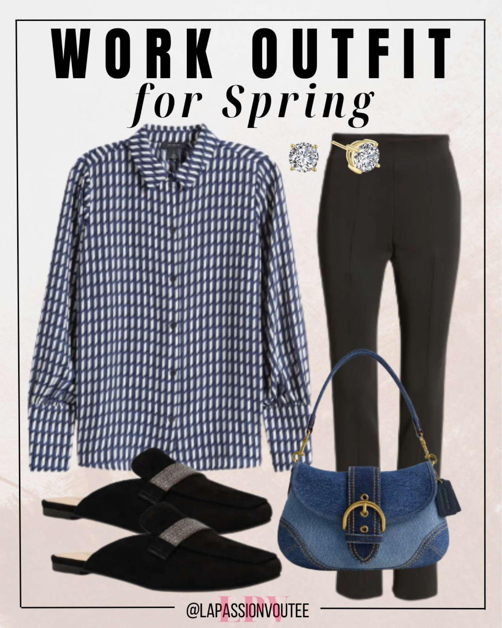 Effortless sophistication meets modern flair: A crisp button-front shirt effortlessly pairs with tailored ankle pants for a sleek silhouette. Add a touch of elegance with subtle stud earrings and complete the look with a chic shoulder bag and stylish mules for a polished ensemble that transitions seamlessly from day to night.

#LTKSeasonal #LTKstyletip