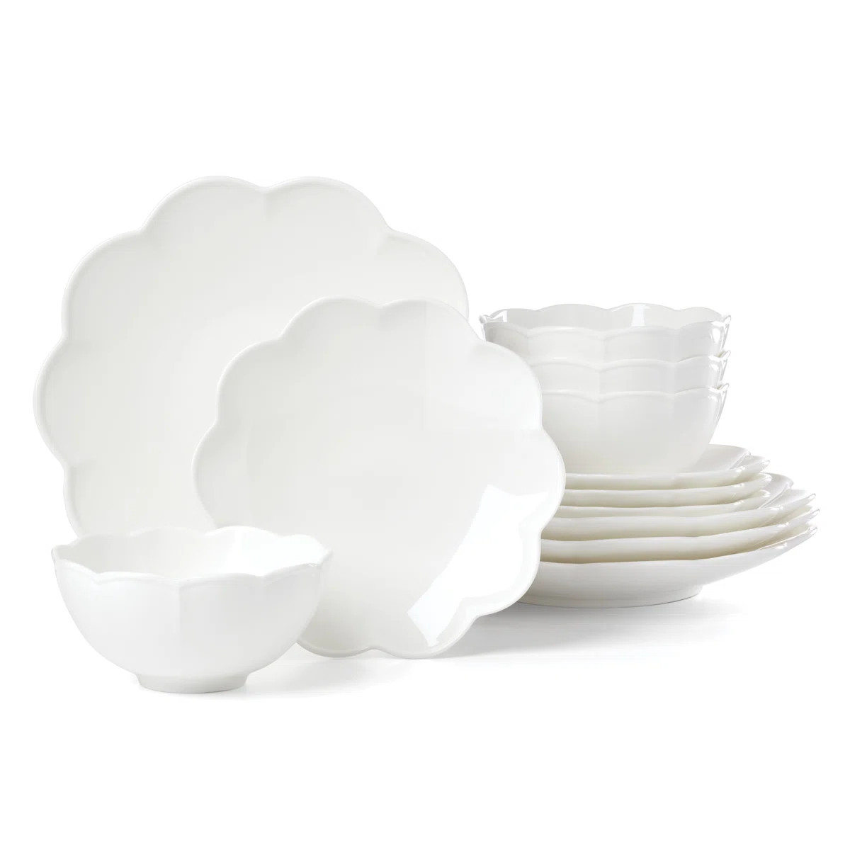 Studio 1414 Scallop 12 Piece Dinnerware Set | Wayfair North America