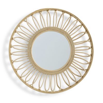 Petal Rattan Mirror | Grandin Road | Grandin Road