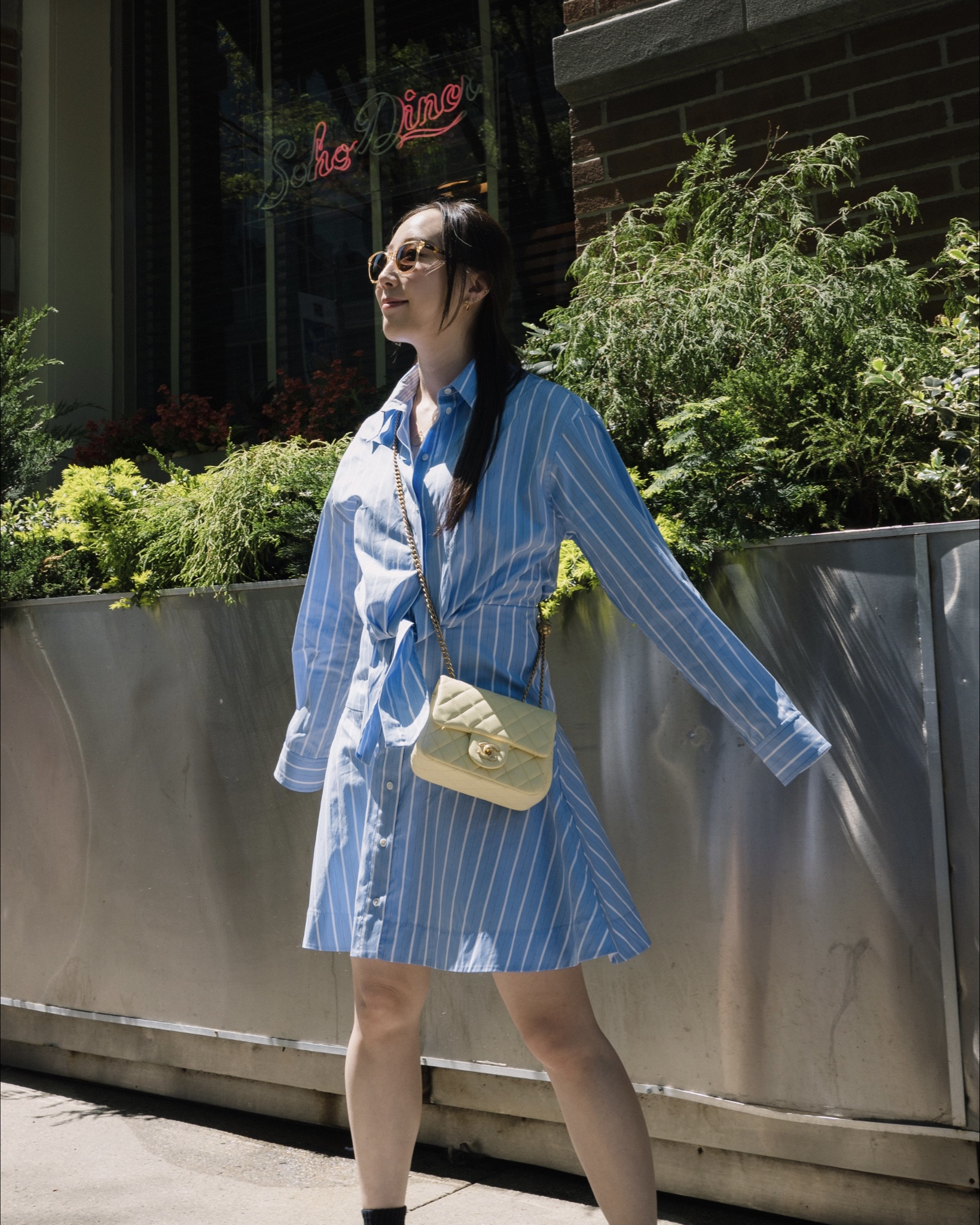 Striped shirt dresses and mini bags 💙💛 

#LTKSeasonal #LTKStyleTip #LTKItBag