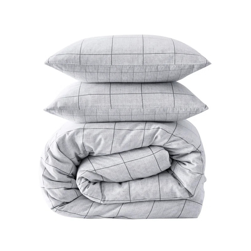 Holden Grid 100% Cotton Duvet Cover Set | Wayfair North America