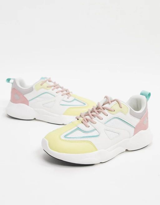 ASOS DESIGN Dominican chunky sneakers in pastel mix | ASOS US